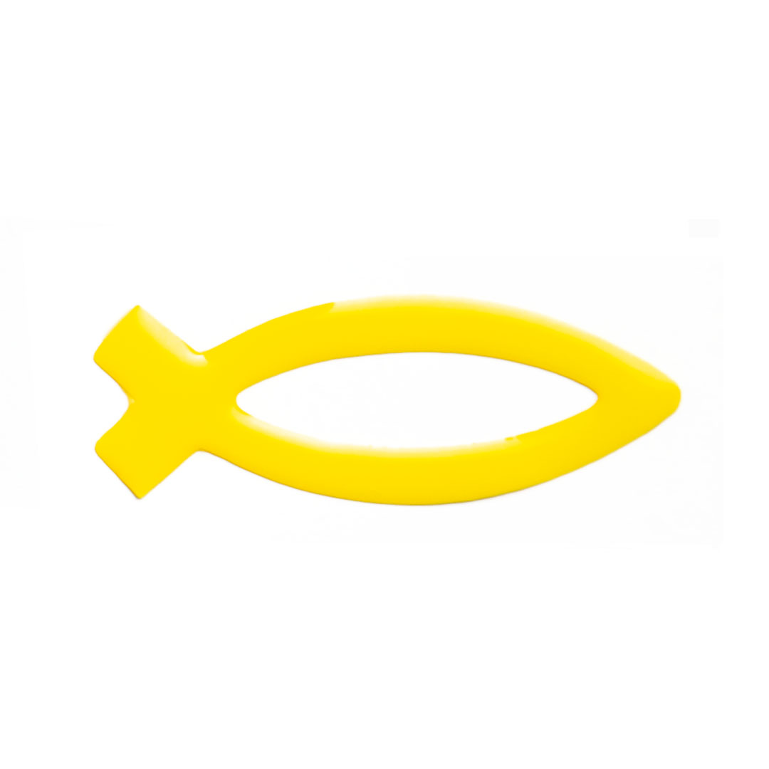 Наклейка на объёмная "Рыбка" 5см, жёлтая