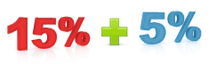15%+5%