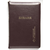Библия в современном переводе (16х23см, тёмно-коричневая кожа, золотой обрез, крупный шрифт, молния)