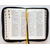 Библия (14х20,2см, натуральная кожа, чёрный с прожилками, надпись "Библия", молния, золотой обрез, индексы, 2 закладки, слова Иисуса выделены жирным)