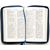 Библия (14,3х22см, искусств. кожа, тёмно-синий ребристый, термоштамп "Голубь", молния, серебряный обрез, 2 закладки, слова Иисуса выделены жирным, средний шрифт)
