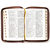 Библия (18x24,3см, натуральная кожа, коричневый, "Терновый венец", индексы, золотой обрез, 2 закладки, слова Иисуса выделены жирным, крупный шрифт)