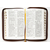 Библия (18х24 см, натуральная кожа, коричневый пятнистый, дизайн "Золотая рамка с виноградной лозой", молния, золотой обрез, индексы, 2 закладки, слова Иисуса выделены жирным, крупный шрифт)
