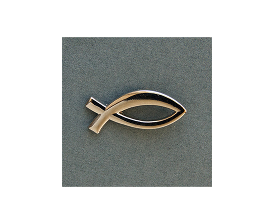 Значок на цанге "Рыбка", цвет серебро (ЗЦС-04)