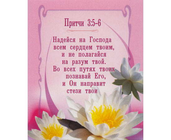 Надейся на Господа… Притчи 3:5-6 - открытка-карточка 8х9,5