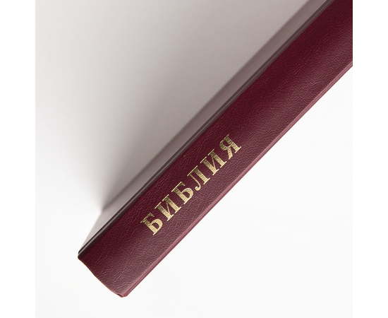 Библия (17х24см, бордовый твердый переплёт, надпись "Библия" с вензелем, две закладки, слова Иисуса выделены жирным, крупный шрифт)