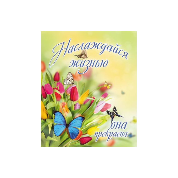Наслаждайся жизнью - она прекрасна - открытка-карточка 8х9,5