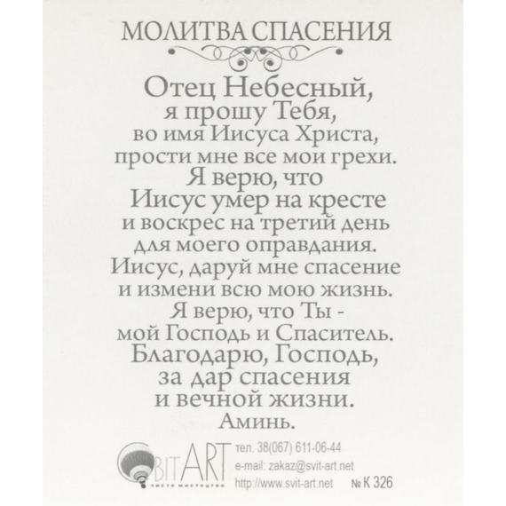 Есть Тот, Кто любит тебя. Иоанна 3:16  (оборот молитва спасения) - открытка-карточка 8х9,5