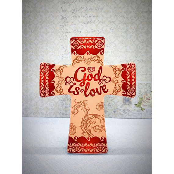 Крест керамический - God is love