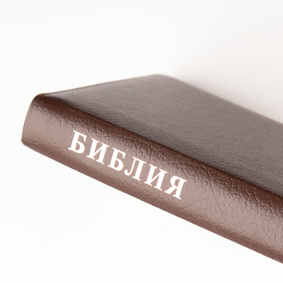 Библия (12,5х19,5, натуральная кожа, коричневый пятнистый, дизайн "Золотой лев", молния, золотой обрез, индексы, 2 закладки, слова Иисуса выделены жирным)