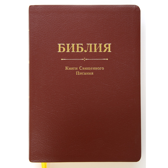 Библия (17х24см, бордовая кожа, золотой обрез, индексы закладка, крупный шрифт)